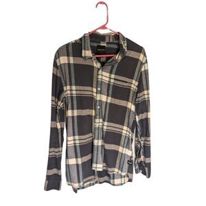 Barney COOLS Men's Plaid Button Down Flannel Long Sleeve Shirt